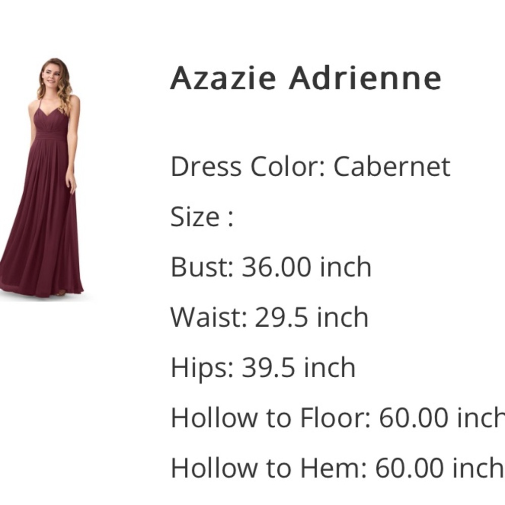 Azazie bridesmaid dress size 8